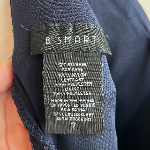 SALE Size 7 Junior Be Smart Navy High Low Cocktail Dress - Picture 8 of 10